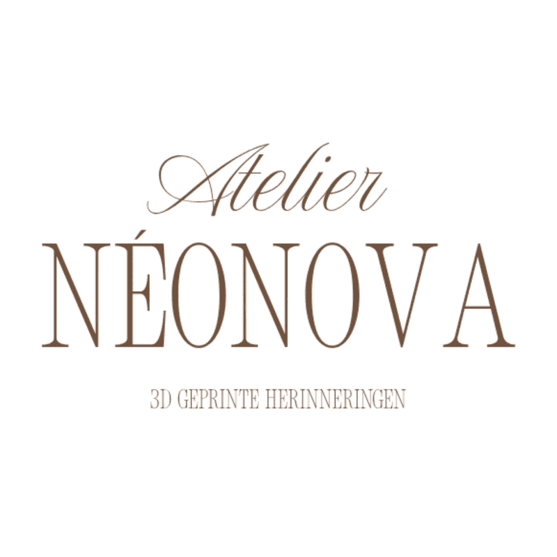 Logo van Atelier NÉONOVA met elegante lettertypes en subtitel.