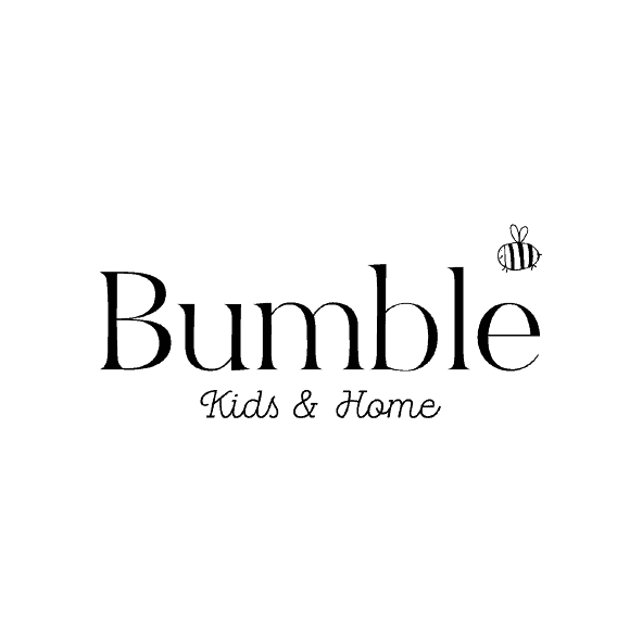 Logo van Bumble Kids & Home met bij en tekst.