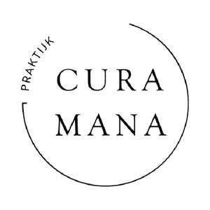 CuraMANA logo met praktische babyproducten voor ouders.